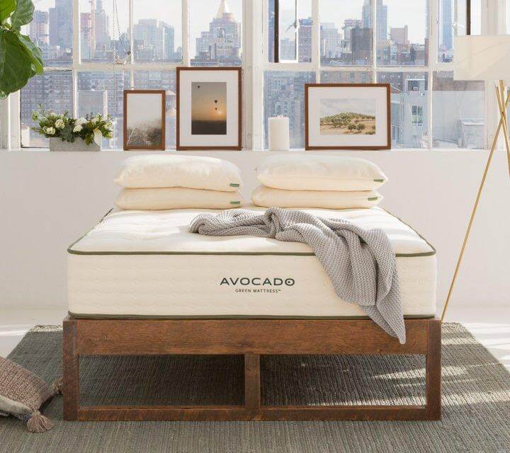 Avocado bed frame and organic mattress