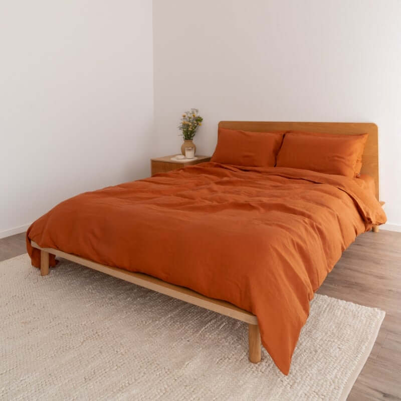 Bedding in terracotta