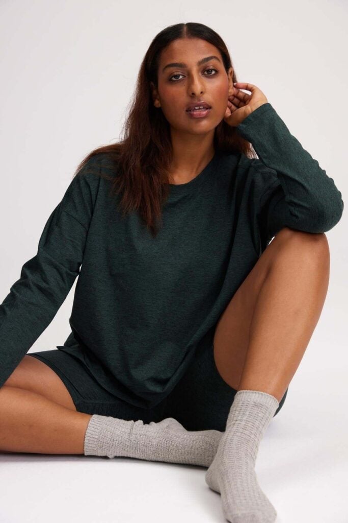 Girlfriend Collective sustainable rain jacket puffer