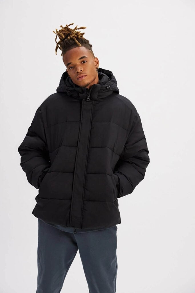 Girlfriend Collective waterpoof sustainable rain jacket