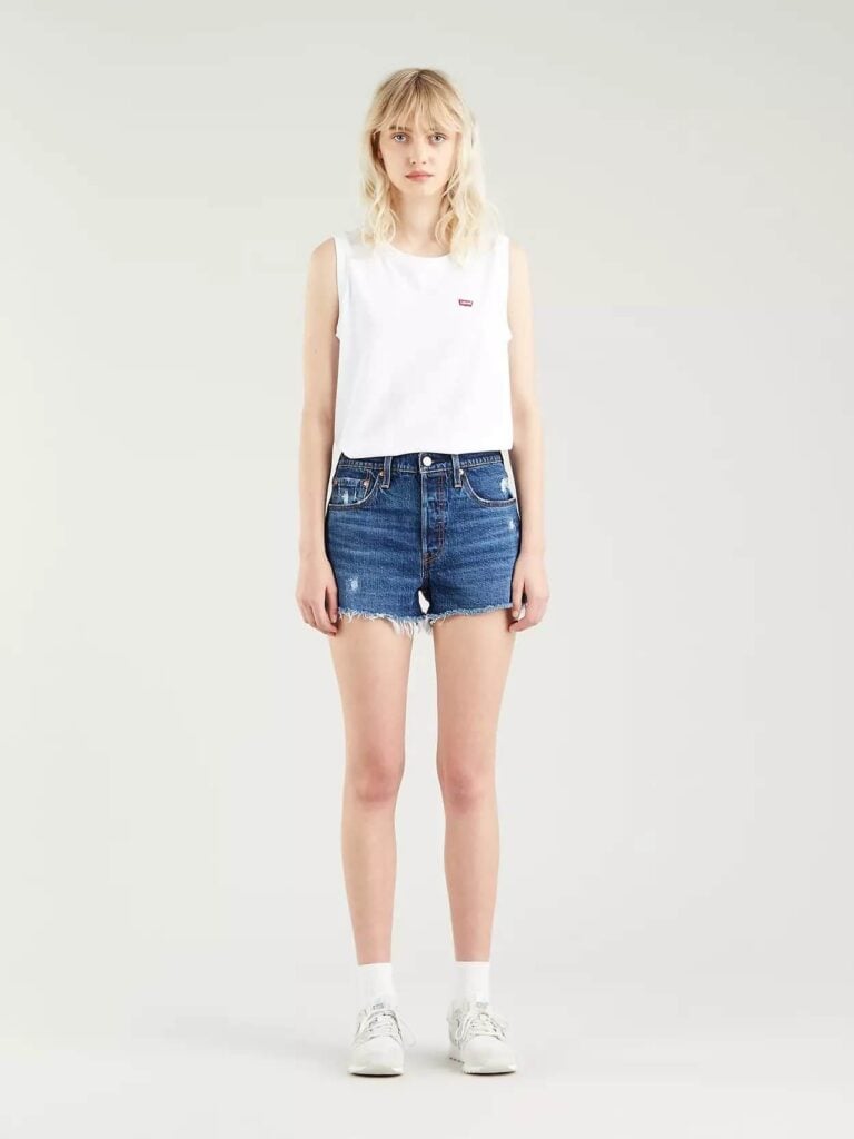 Levis blue denim shorts
