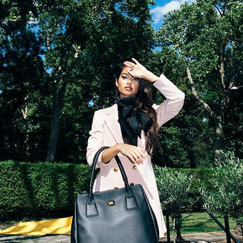 Melina Bucher handbag pictured on model