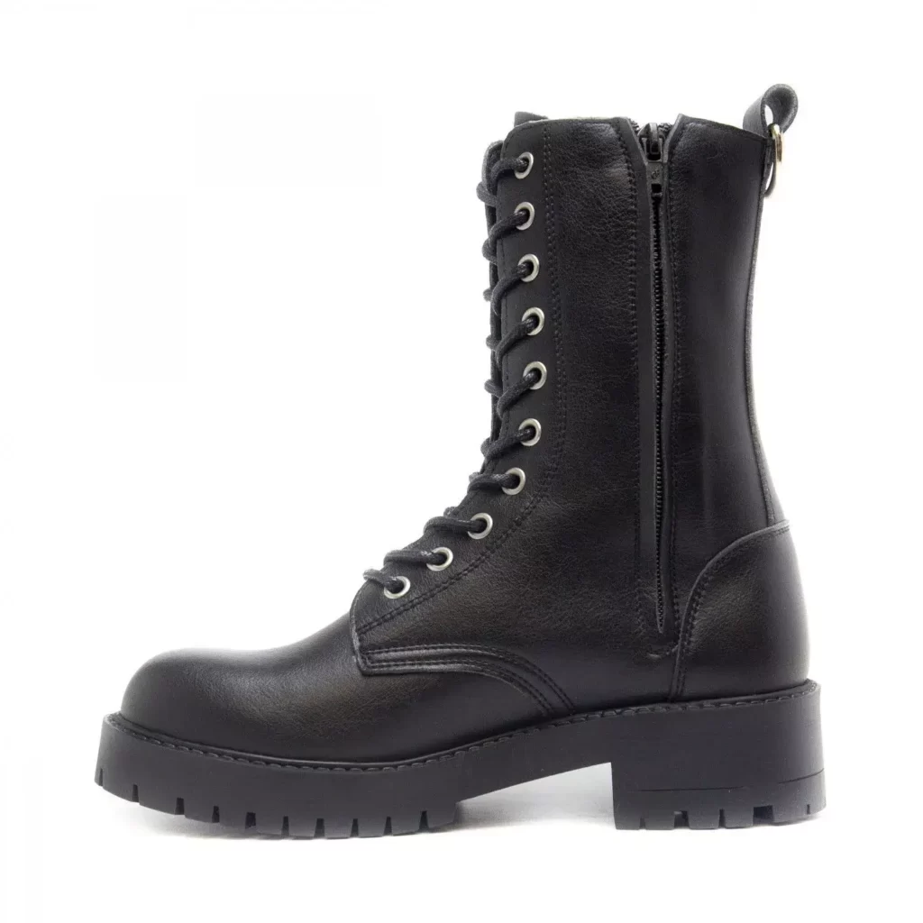 NAE Mandy vegan combat boots in black