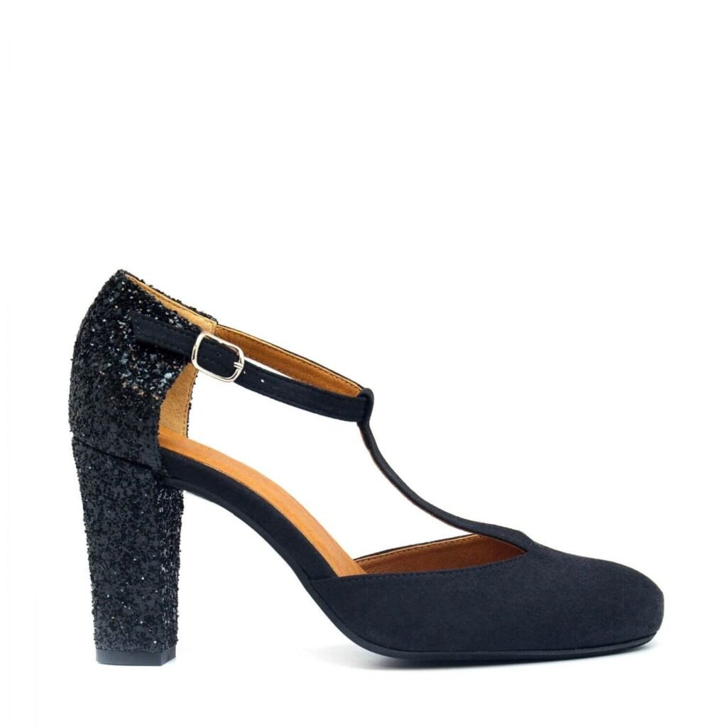Nae vegan heels with sparkle heel