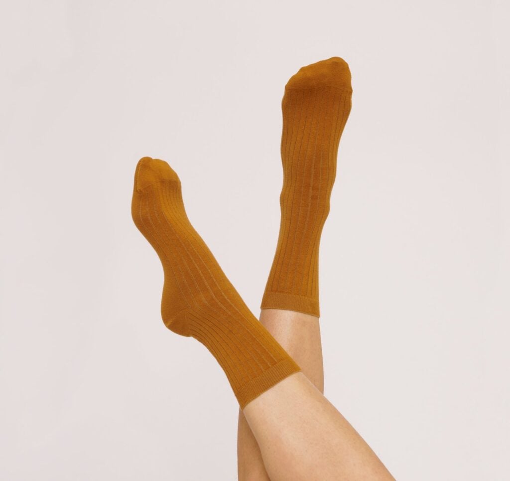 Organic Basics orange socks 