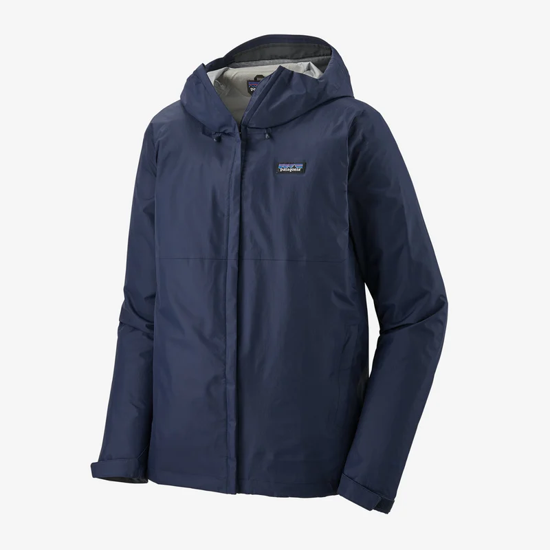 Patagonia recycled rain jacket navy