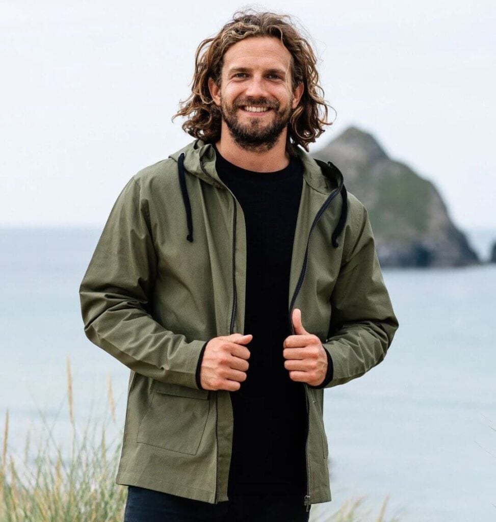 Rapanui sustainable organic raincoat