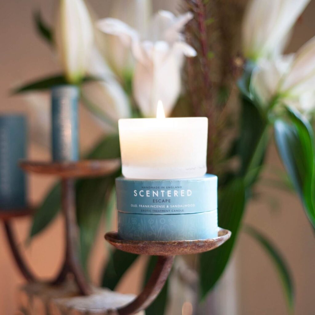 Scentered non toxic candle calming fragrance