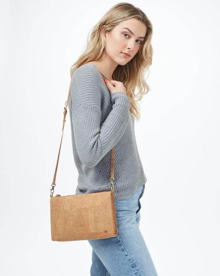 tentree cork handbag