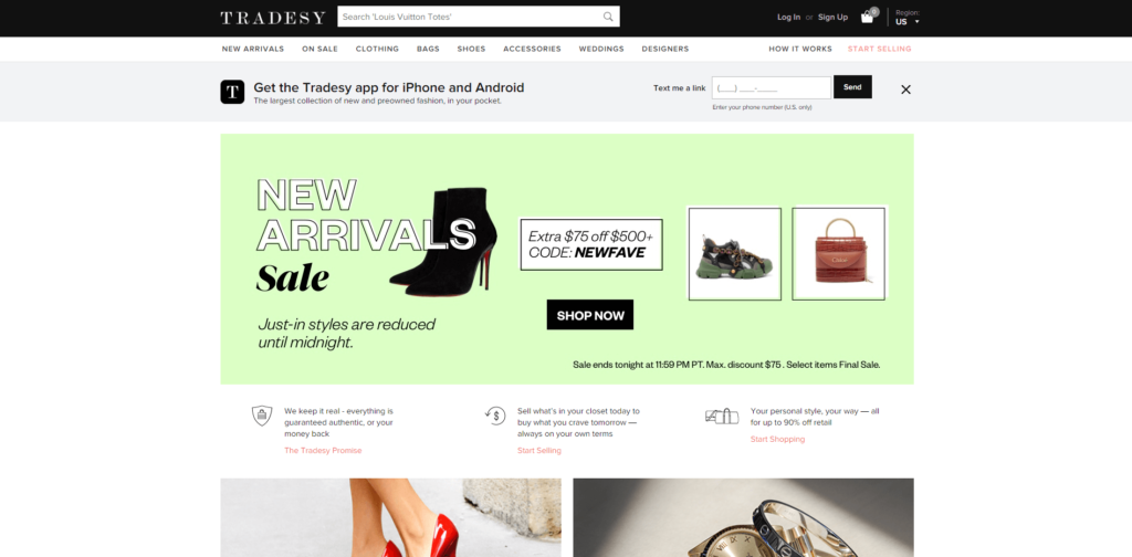 Tradesy online thrift store