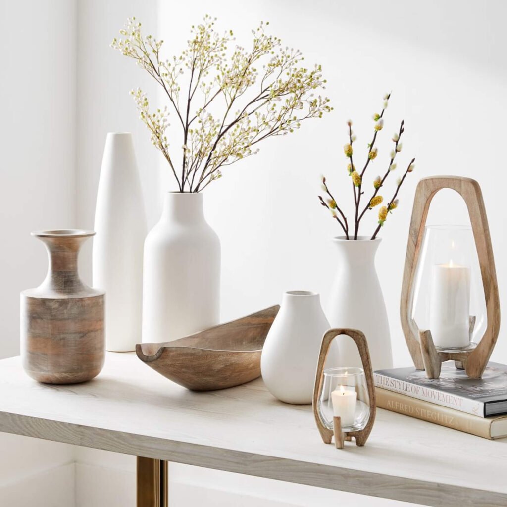 West Elm sustainable home decor vases and candle holders