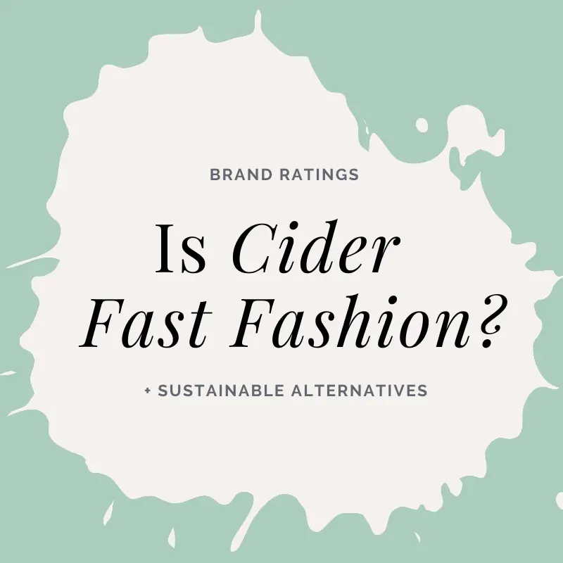 Is Cider Fast Fashion? Brand Rating + Alternatives